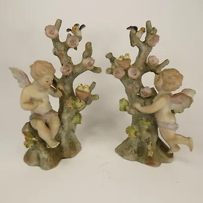 LEFTON China Cupid Angels Arrows Vintage Porcelain Figurines 953 ADK3T • $35