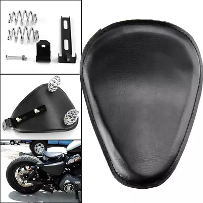 Motorcycle Black Spring Solo Seat For Harley Sportster XL883 1200 Bobber Chopper • $32.85