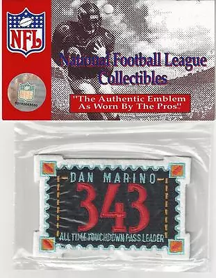 Dan Marino 343 ALL TIME TD Leader Jersey Patch Official NFL Licensed RETIRED • $14.95