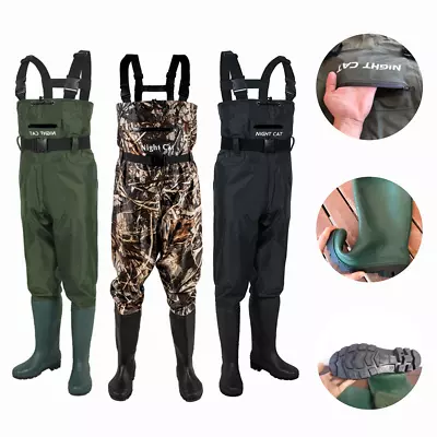 Chest Waders With Boots Waterproof Fishing Hunting Waders For Men Women Camo • $51.99