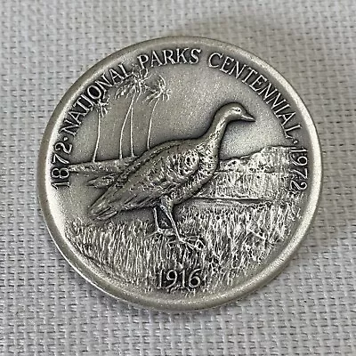 1916 NPS Centennial Hawaii Volcanoes NP Centennial 1972 Silver Round Art Pour • $64.99