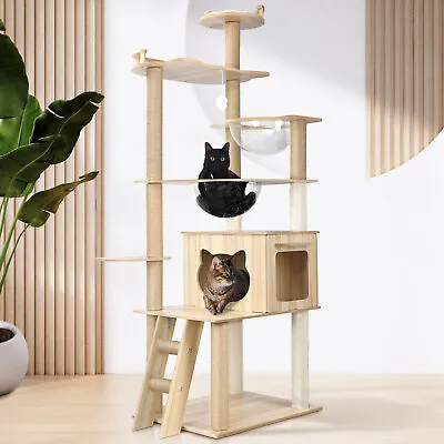 Alopet Cat Tree Scratching Post Scratcher Tower Wood Condo House Bed Large 174CM • $159.90