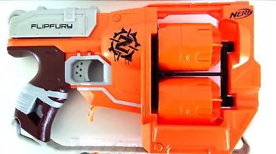 Nerf Gun- Flip Fury Double Barrel Toy Gun  Orange With 10x Bullets • $27.90