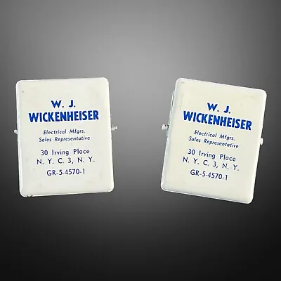 2 Vintage Advertising Clips WJ Wickenheiser NYC • $19