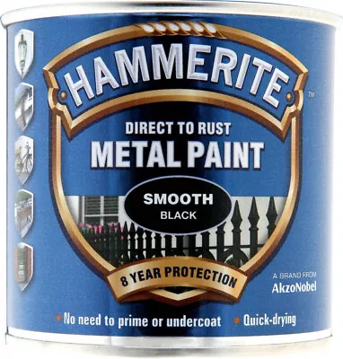 Hammerite - Smooth Direct To Rust Metal Paint Quick Drying All Colours & Sizes • £12.99