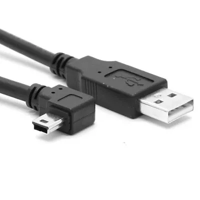 Mini USB B Type 5Pin Male Right Angled 90 Degree To USB 2.0 Male Data Cable 0.5m • $6.60
