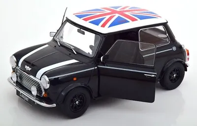 KK SCALE MODELS MINI COOPER LHD 1992 WITH UNION JACK BLACK  1/12  New Release! • $129