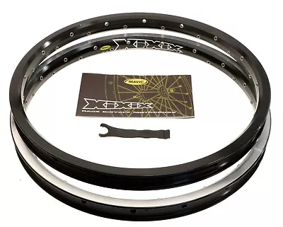 Mavic Xixix BMX Racing Rims Alloy 20  F+R Black SUP UB Mid-School France NEW NOS • $139.99