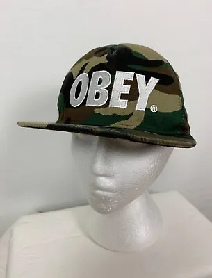 OBEY Clothing Mens Camouflage Streetwear Snapback Cap Hat • $26.95