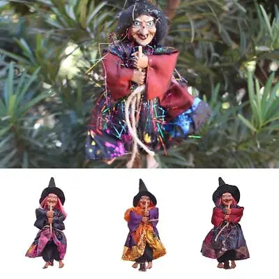 £5.79 • Buy Halloween Hanging Witch Figurine Decoration Pendant Ornaments Party Garden-Decor