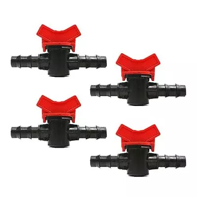 4PCS 3/8 Inch ID Inline Barbed Ball Water Valve Shut Off Switch With Hose Barb • $12.27