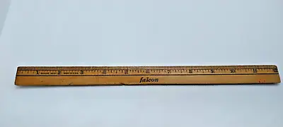 Vintage Falcon Wooden Ruler 12  Made In USA Brown • $9.99