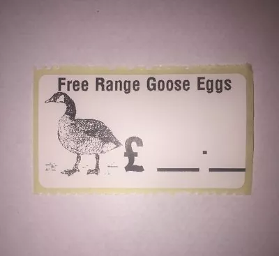 100 X Free Range Goose Eggs Box Stickers Labels  • £2.49