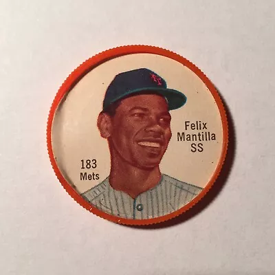 1962 Salada Tea Junket Baseball Coin Felix Mantilla #183 New York Mets Player • $3.90