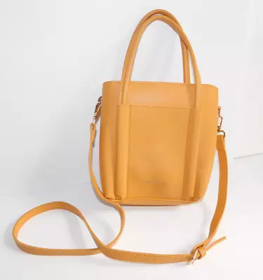 Expressions NYC Crossbody Purse Vegan Leather Mustard Color • $15