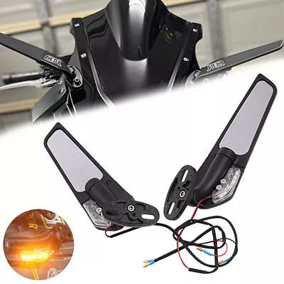 Motorcycle LED Turn Signal Mirrors For 2001-2017 Suzuki GSXR600 GSXR750 GSXR1000 • $49.20