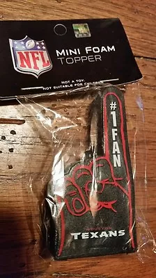 Texans Mini Foam Finger Antenna Topper Or Ornament NEW NIP • $7.08