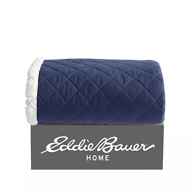 Eddie Bauer Essential Microfiber Blue Throw Blanket-50X60 • $11.99