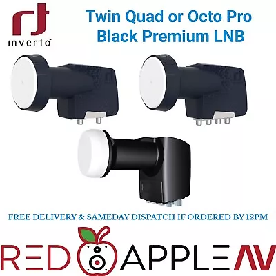 Twin Quad Or Octo Pro Inverto Black Premium 0.2dB Satellite LNB FREE Postage • £23.99