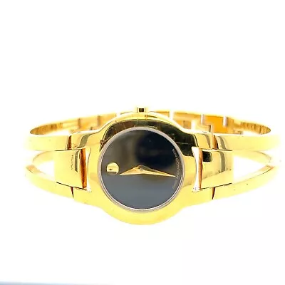 Movado Women's Museum Watch 88 E4 1842 Gold Bangle Style Stainless Watch ~ GUC • $71.36