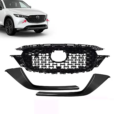 Fits Mazda CX5 CX-5 2022-2023 Front Grille/Front Grille Molding Trim Gloss Black • $319.99