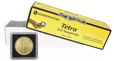 Guardhouse 2x2 Tetra Snaplock Coin Holders For 1 Ounce Gold Eagle 25 Pk • $15.93