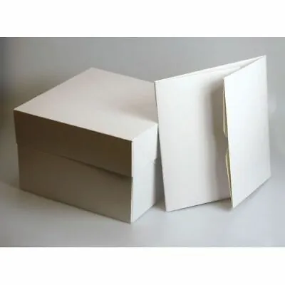 White Cake Box With Lid 810121416 Inch & 124612 Hold Cupcake Box GB Base • £149.99