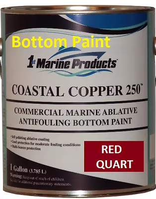 Marine Coastal Copper 250 Ablative Antifouling Bottom Boat Paint Red Quart • $42.45