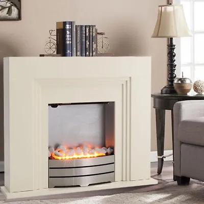 Freestanding Indoor Heater Electric Fireplace Log Burning Flame Effec Stove Fire • £179.95