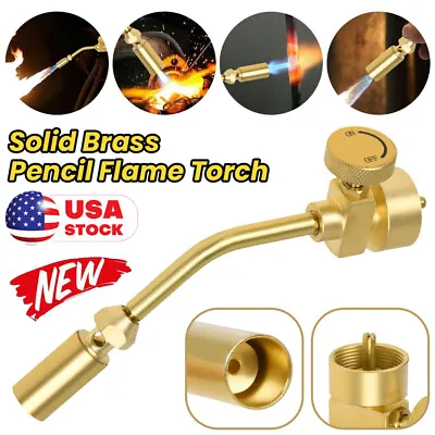 Full Brass Pencil Flame Gas Welding Torch Head Soldering For MAPP MAP Propane US • $13.80