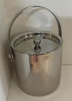 Pottery Barn Swank Stainless Steel Ice Bucket Wine Champagne Chiller NEW • $19.95