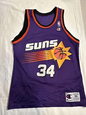 $26.99 • Buy Vintage 90's Charles Barkley #34 Phoenix Suns Champion NBA Jersey Size 36