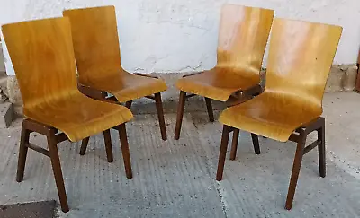 Designer Stacking Chair Plywood Dining Room Chair Chairs Vintage 60er 1/36 • $79.78