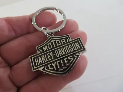 Harley-davidson Motor Cycles Keychain- Silver & Black-made Of Metal Not Plastic • $10.99