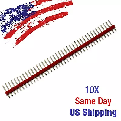 Single Row 40 Pin Header Red Straight 2.54mm Breakable US SHIP TODAY! 10PCS • $7.39