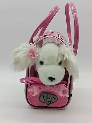 Pucci Pups By Battat Pink Polka Dot Glam Bag With Maltese Pup BRAND NEW • $19.94