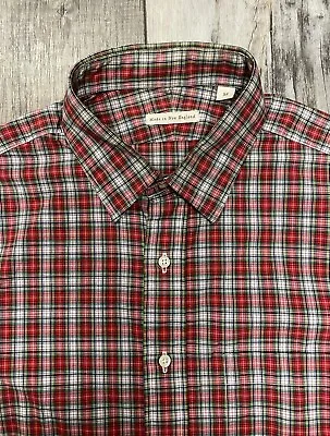 NWOT J. Press/the Andover Shop Plaid/tartan Button Down Shirt Medium Made In USA • $54.99