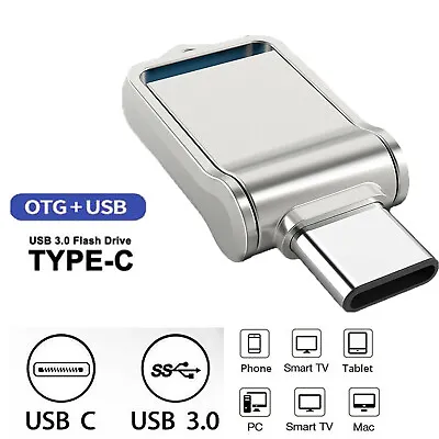 $9.99 • Buy USB3.0 Mini Flash Drive 32GB Dual 2 In 1 Type C Memory USB Stick Thumb Pen Drive