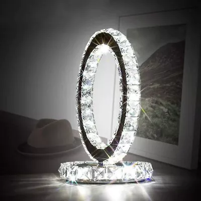 Modern Crystal Table Lamp LED Desk Night Light Circle * NEW • $47.97