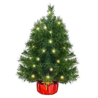 2ft Lighted Artificial Christmas Tree Pre-lit Majestic Fir Cloth Bag Base  • $48.40