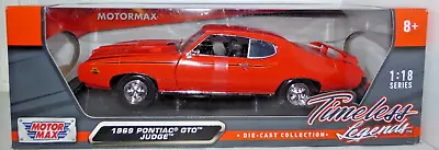 Motor Max 1:18th Scale 1969 Pontiac GTO Judge Orange • £44.99