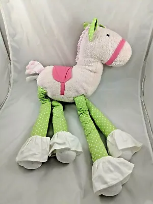 Pottery Barn Kids Pink Horse Plush Pony Long Legs 24 Inch PBK Stuffed Animal • $10.95