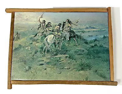 Charles Russell Art Print Reproduction Oil On Canvas 17.5 Wx13 H • $46.99