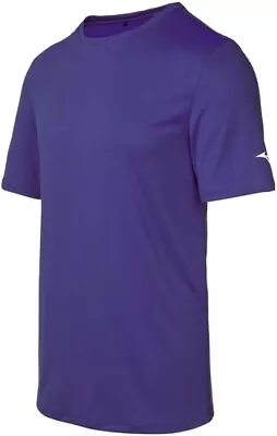 Mizuno Training Tee Mens Small Purple Gym Active Logo Running Tshirt • $20