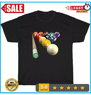 8-Ball Pool Team Bar League Shooters Billiard Player Fans T-Shirt Sports Unisex • $6.70