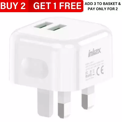 UK Plug PD 20W Dual USB Fast Wall Charger Adapter For IPad IPhone 12 Pro Max • £5.39