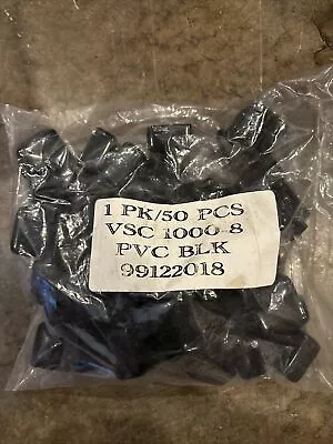 50-Pack Caplug Vinyl Square Cap VSC 1000-8 PVC Black 99122018 • $25