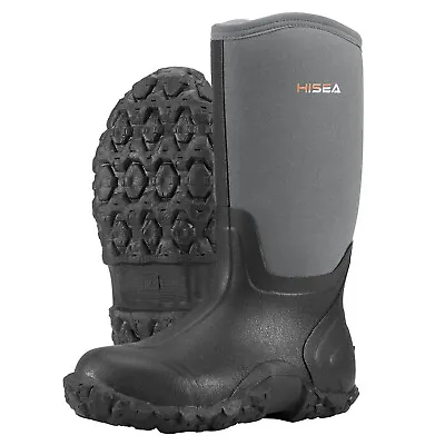 HISEA Men Mid Calf Rain Boots Waterproof Non-Slip Garden Wellies Mud Yard Chore • $57.89