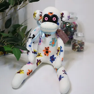 £18.99 • Buy Handmade Sock Monkey UK - Gummybear - Cute Adorable Shelf Sitter - Home Decor