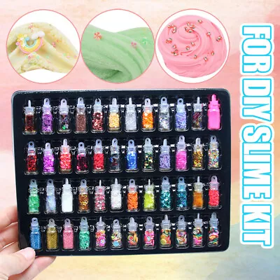 $17.77 • Buy 48Pcs Sequins/Glitter Filler Soft Slime Toys For Children Mud DIY Kit